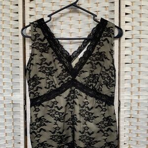 Black Lace Sleeveless Top